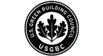 Logo for the U.S. Green Building Council (USGBC), a non-profit organization dedicated to sustainable building design and sustainable architecture.