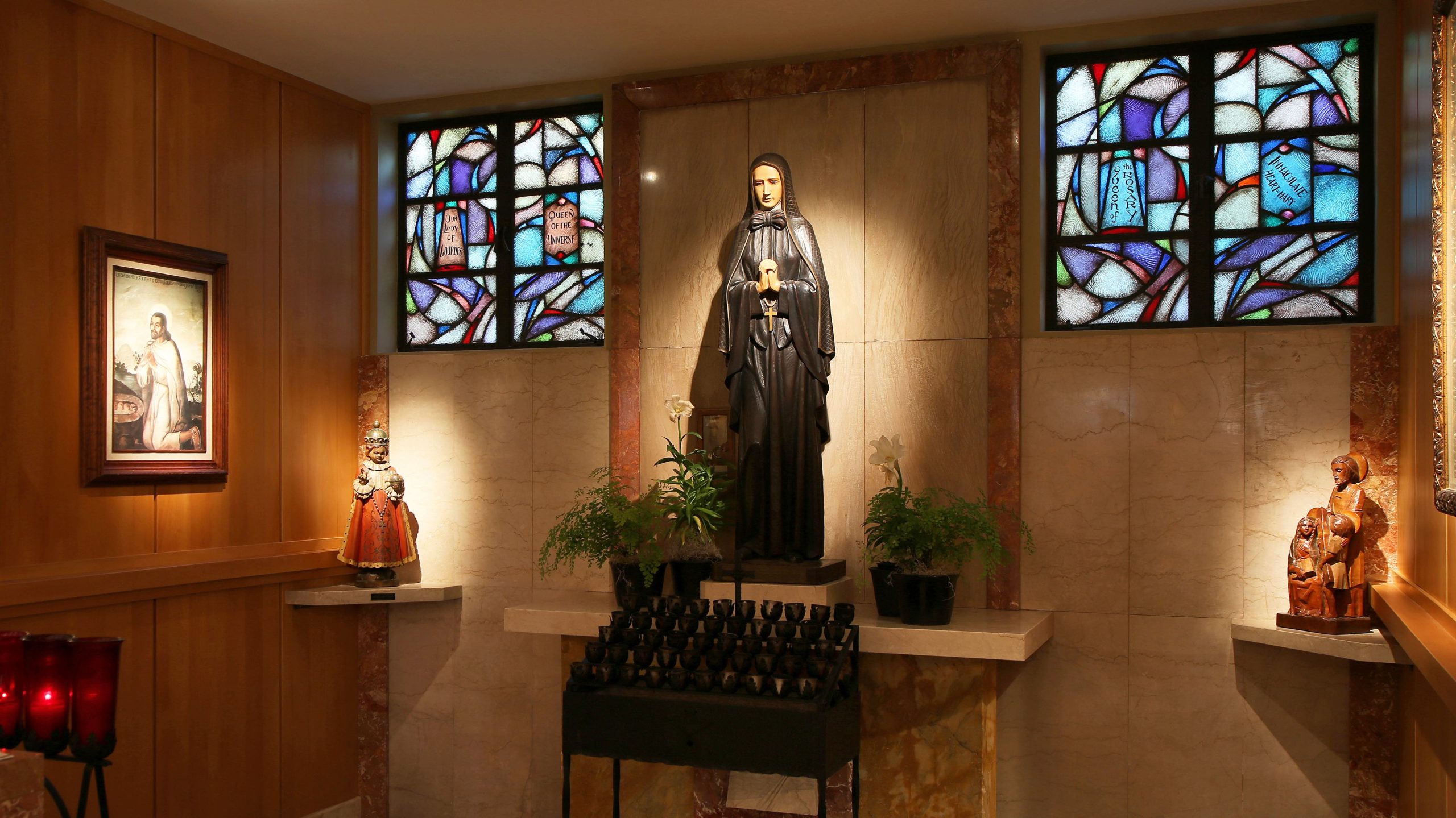 Shrine to the Virgin Mary at the American Martyrs Church, a Southern California Religious Architecture Project by Pica + Sullivan Architects.
