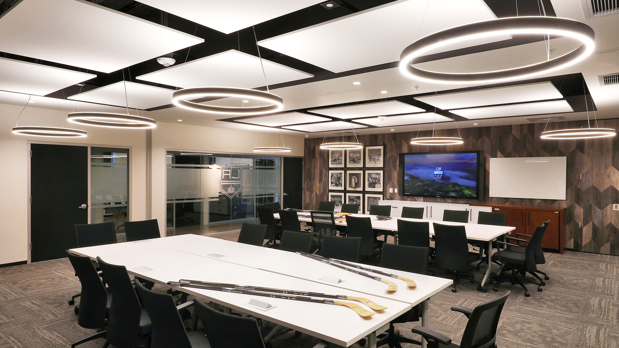 Large conference room at the LA Kings Business Office in El Segundo, a Pica+Sullivan Southern California architectural project.